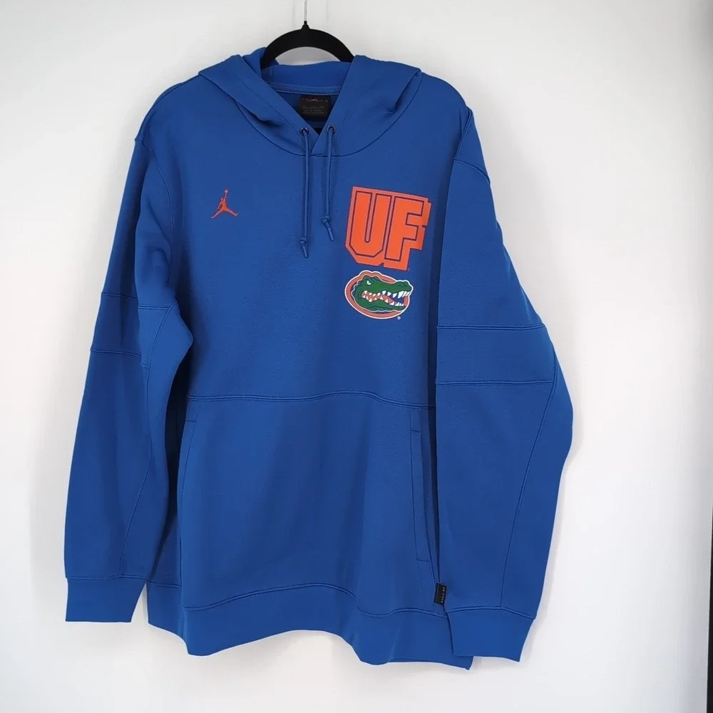 NWOT Jordan Florida Gators Hoodie Mens 2XL Blue Orange UF Team Issued Pullover
